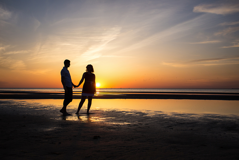 Romantic Couple at Sunset